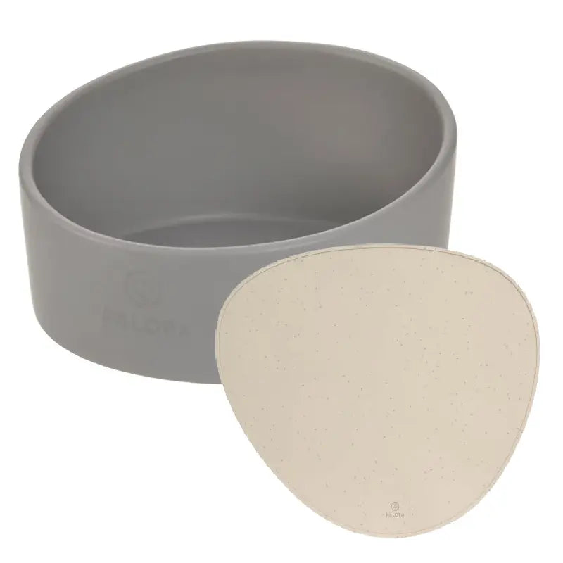 Dog bowl Cali Grey bowl mat Loua Taupe