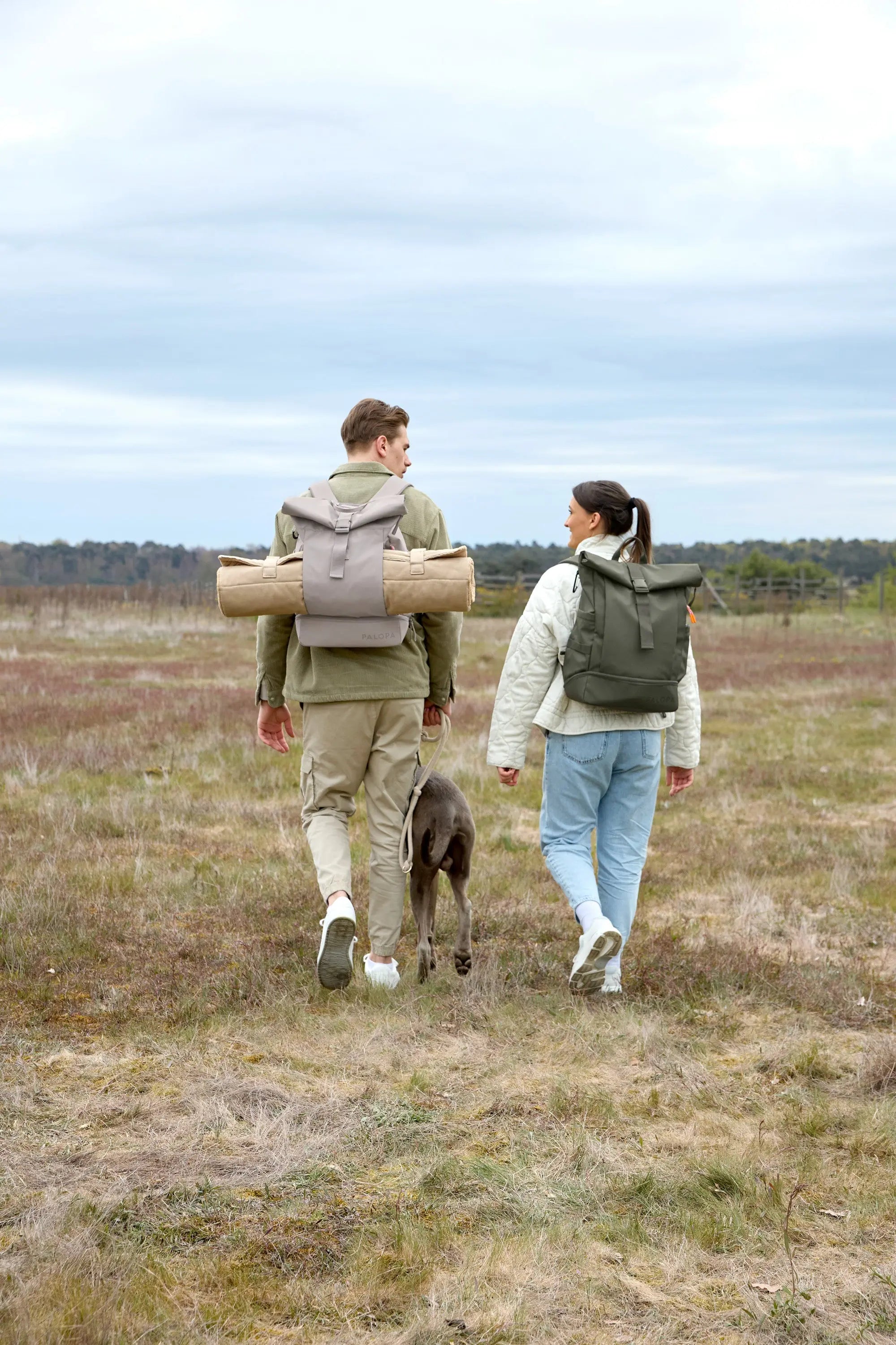 Rolltop Rucksack - Yoska, Taupe Lässig